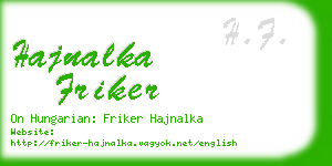 hajnalka friker business card